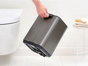 Szary stalowy kosz na śmieci z pedałem 7 l Bo – Brabantia