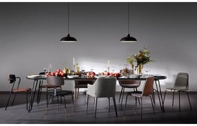 Ciemnobrązowy rozkładany stół z blatem w dekorze jesionu 100x170 cm Milian – Kave Home