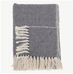 Niebieski pled Bloomingville Throw, 130x160 cm