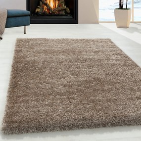 Dywan shaggy poliestrowy Brilliant beżowy 60 cm x 110 cm