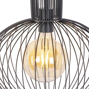 Designerska lampa wisząca czarna - Wire Bake