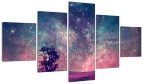 Obraz - Nieziemskie nocne niebo (125x70 cm)