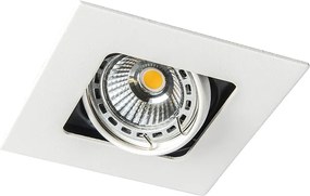 Kwadratowy reflektor wnękowy biały obrotowy i pochylny - Artemis