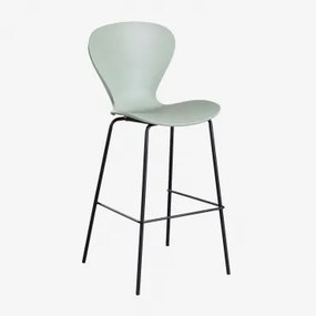 Zestaw 2 Wysokich Stołków Uit ↑75 Cm & Czarny & Polipropylen Celadon & Polipropylen - Sklum