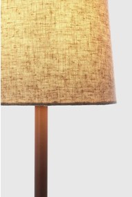 Beżowa metalowa lampa stołowa z tekstylnym kloszem (wysokość 60 cm) Assam – Bizzotto