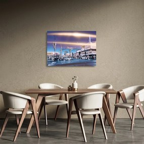 Obraz na szkle - ulica w Las Vegas (70x50 cm)