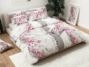 PrzytulneMieszkanie.pl PrzytulneMieszkanie.pl Pościel bawełniana LILY ROSE szara Rozmiar pościeli: 70 x 90 cm | 140 x 200 cm