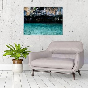 Obraz wody i skał (70x50 cm)