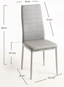 Pakiet 4 krzese Lauter ze sztucznej skóry