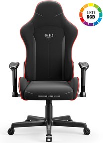 Fotel gamingowy z oświetleniem LED na pilot Diablo X-Starter czarny