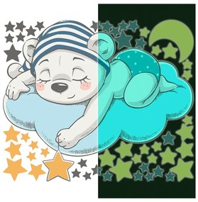 Naklejka dziecięca na ścianę 35x30 cm Dreamy Bear – Ambiance
