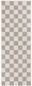 Dywan zewnętrzny Ereon kratka kremowo-beżowa 80 cm x 220 cm