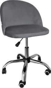 Fotel obrotowy COLIN krzesło biurowe fotel ergonomiczny do biurka : Kolor Stelaża - Chrom, Kolor tkaniny - VELVET - BL14, Typ siedziska - Siedzisko obrotowe 360°, Typ tkaniny - Velvet