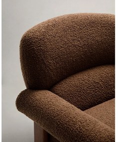 Brązowy fotel z materiału bouclé Nema – Kave Home