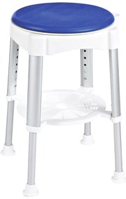 Taboret pod prysznic, obrotowe siedzisko,  wys. 41,5-59 cm