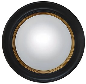 Lustro FRANKLIN - drewno paulownia- śred. 66 cm - Czarne i złocone imitacja mosiądzu