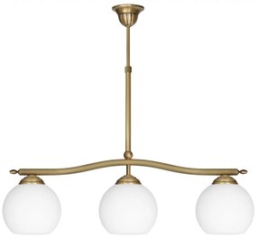 Lampa mosiężna nad stół z kulami QV-S3L