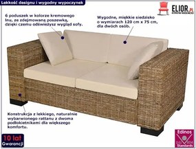 Sofa rattanowa 2-osobowa Letsa 2C
