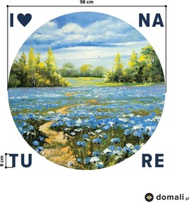 Naklejki na ścianę - Pejzaż z napisem