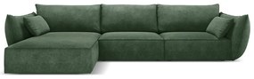 Ciemnozielony narożnik (lewostronny) Vanda – Mazzini Sofas