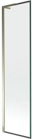Mexen Next L parawan nawannowy 1-skrzydłowy 50 x 150 cm, czarny wzór, złoty - 895-050-000-03-70-50