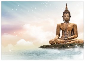 Obraz - Budda nadzorujący ziemię (70x50 cm)