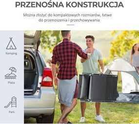 Outsunny Leżak, leżak ogrodowy, składany, regulowany, leżak, meble ogrodowe