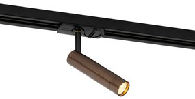 Nowoczesny reflektor w kolorze ciemnego brązu do systemu szynowego 1-fazowego - Iconic Ivy