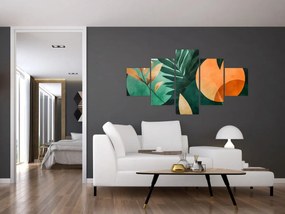Obraz - Geometryczne motywy naturalne (125x70 cm)