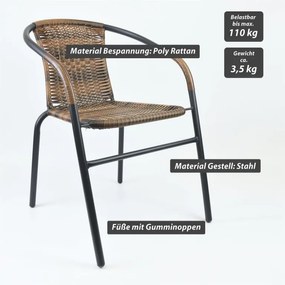 Krzesło bistro ogrodowe, składane, brązowe