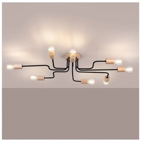 Lampa sufitowa w czarno-naturalnym kolorze 60x100 cm Dazzle – Nice Lamps