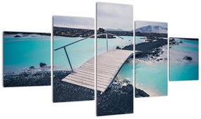 Obraz drewnianego mostu (125x70 cm)