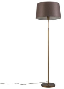 Lampa stojąca brązowa z brązowym kloszem 45 cm regulowana - Parte Nowoczesny Oswietlenie wewnetrzne