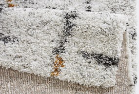 Dywan shaggy Nomadic kratka kremowo-szary 80 cm x 150 cm