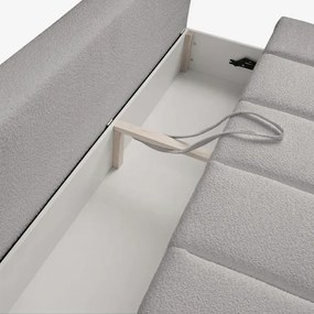 Sofa z Funkcją Spania SARIA Szara Boucle Nowoczesna