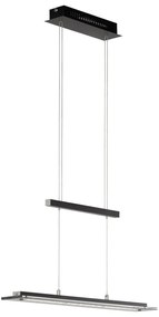 Czarna metalowa lampa wisząca LED ze ściemniaczem Tenso – Fischer &amp; Honsel