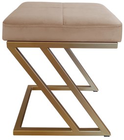 Pufa ZETA LOFT taboret podnóżek podstawa złota MG06