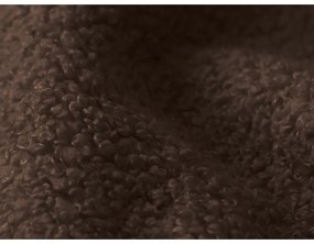 Brązowa rozkładana sofa z materiału bouclé 255 cm Milu – Makamii