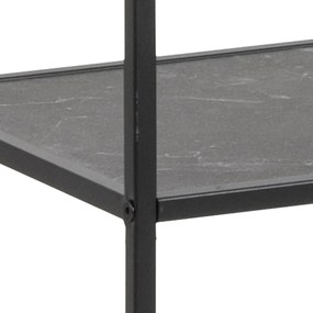 Regał w dekorze marmuru w kolorze matowej czerni 72x114x32 cm Infinity – Actona