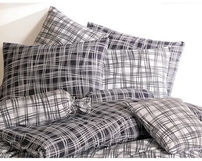 BedTex Bawełniana pościel Straw czarna, 220 x 200cm, 2 szt. 70 x 90 cm