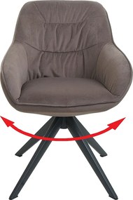 Krzesło do jadalni MCW-K28,  tkanina/tekstylia brązowy