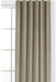 Beżowa aksamitna zasłona częściowo zaciemniająca (dimout) 265x300 cm Velto – Filumi