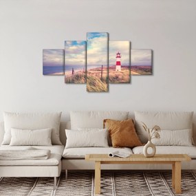 Obraz - Czerwona latarnia morska (125x70 cm)