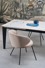 Krzesło tapicerowane K587 VELVET beżowe  HALMAR