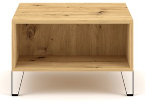 Ława Kwadratowa z Półką BACARDI 60 cm Dąb artisan Do Salonu Nowoczesna