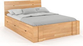 Łóżko bukowe Visby Arhus High Drawers