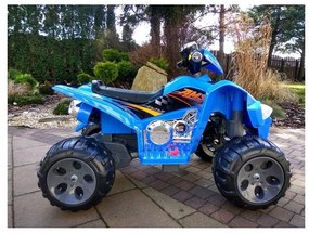 Quad na akumulator duże koła niebieski
