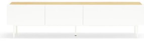 Biało-naturalna szafka pod TV w dekorze dębu 180x45 cm Arista – Teulat