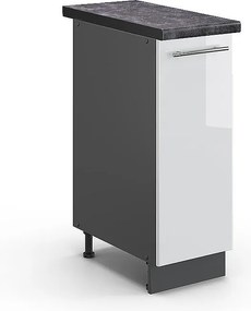 Szafka apteczna biały wysoki połysk 30x60x82 fame-line