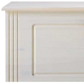 Biała skrzynia z litego drewna sosnowego 80x45 cm Anita – Støraa